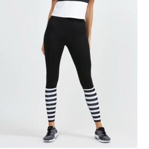 Kule X Bandier The Retton Athletic High Rise Legging Black/White Sz S